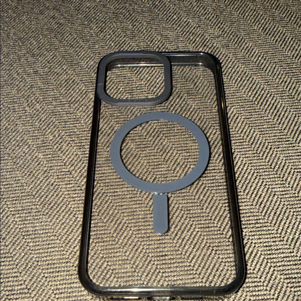 Clear Phone Case with Gray Accents